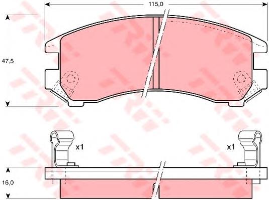 Klocki hamulcowe przednie tarczowe 4106058A86 Nissan/Infiniti
