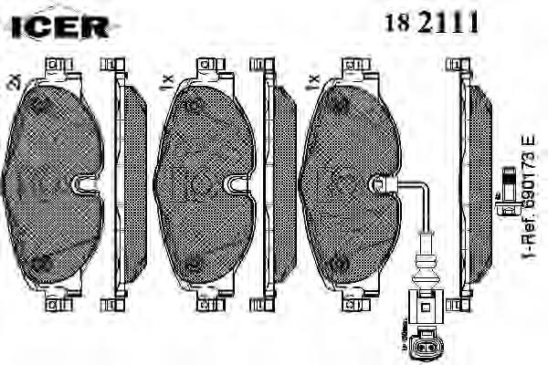 Klocki hamulcowe przednie tarczowe 5Q0698151AF VAG