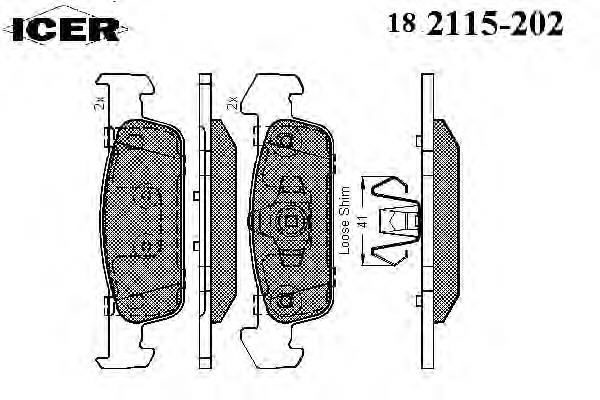 410609646R Renault (RVI) Klocki hamulcowe przednie tarczowe