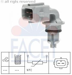 9627389680 Fiat/Alfa/Lancia czujnik temperatury powietrza wlotowego