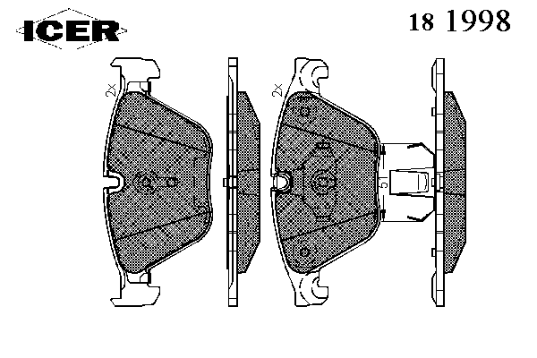 181998 Icer klocki hamulcowe przednie tarczowe