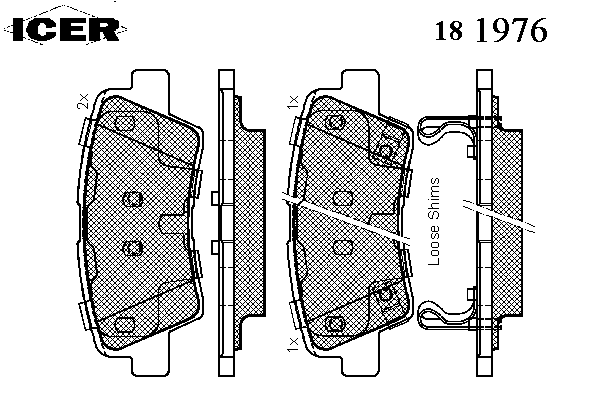 181976 Icer okładziny (klocki do hamulców tarczowych tylne)