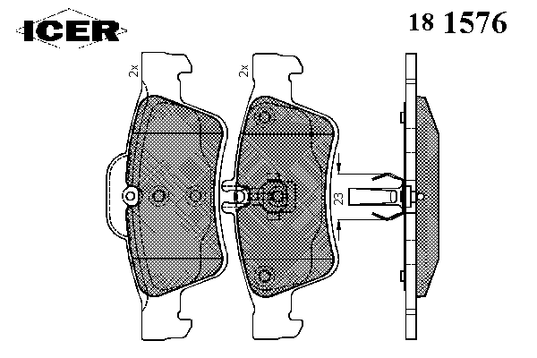 181576 Icer okładziny (klocki do hamulców tarczowych tylne)