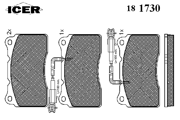 181730 Icer klocki hamulcowe przednie tarczowe