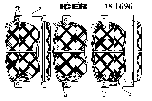 181696 Icer klocki hamulcowe przednie tarczowe