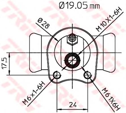 Cylinder hamulcowy roboczy tylny General Motors 90443261