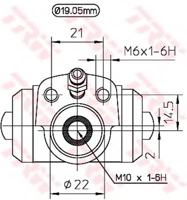 BWD113 TRW Cylinder hamulcowy roboczy tylny