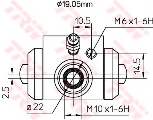 BWD113A TRW Cylinder hamulcowy roboczy tylny