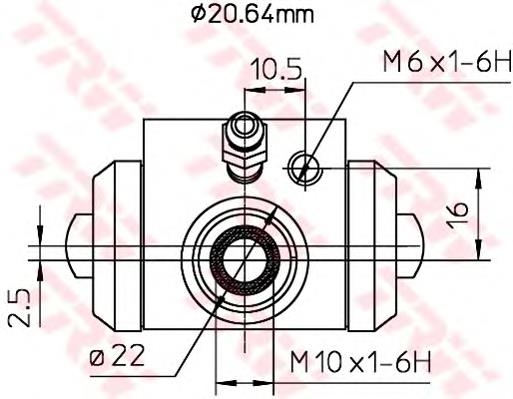 3A0611053 VAG Cylinder hamulcowy roboczy tylny
