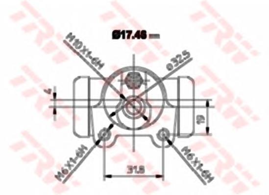 Cylinder hamulcowy roboczy tylny 7701044681 Renault (RVI)