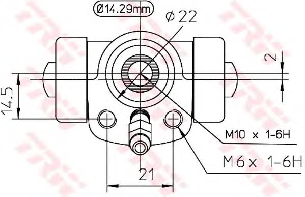 Do koszyka BWA108 TRW Cylinder hamulcowy roboczy tylny