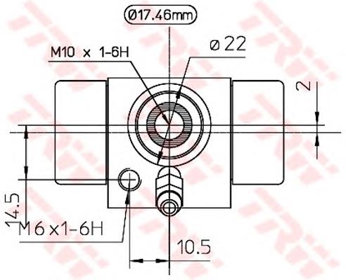BWC107A TRW Cylinder hamulcowy roboczy tylny