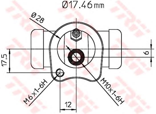 Do koszyka BWC115 TRW Cylinder hamulcowy roboczy tylny