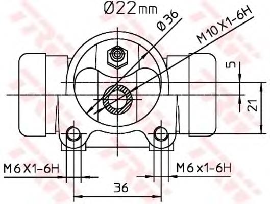 Cylinder hamulcowy roboczy tylny TRW BWH392 cena, od 17,61 USD