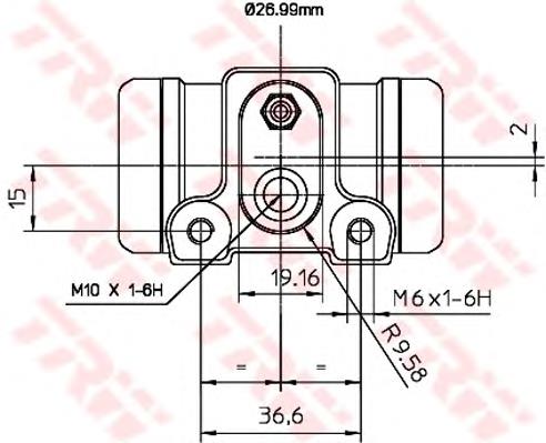 Do koszyka BWN240 TRW Cylinder hamulcowy roboczy tylny