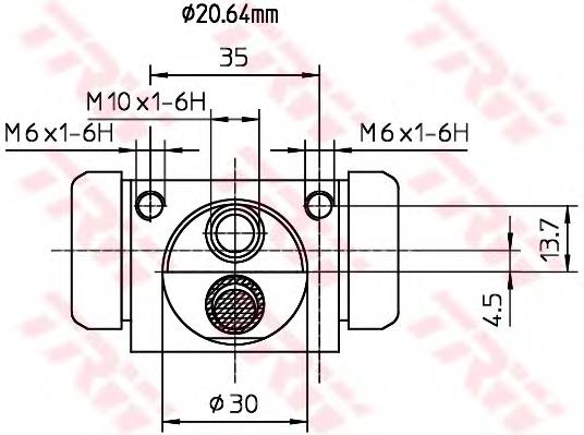 Do koszyka BWF318 TRW Cylinder hamulcowy roboczy tylny