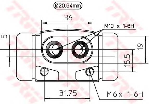 Cylinder hamulcowy roboczy tylny SML100070 Land Rover