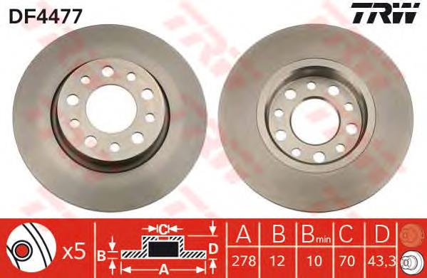 51767378 Fiat/Alfa/Lancia Tarcza hamulcowa tylna