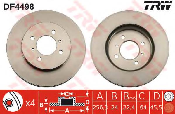 Do koszyka MB699285 Mitsubishi Tarcza hamulcowa przednia