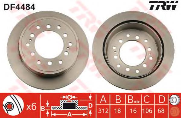 Tarcza hamulcowa tylna Toyota 4243160130