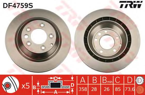 7L8615601D VAG Tarcza hamulcowa tylna