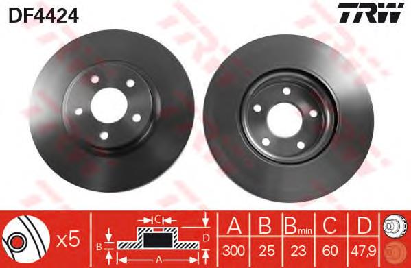 1253964 Ford tarcza hamulcowa przednia