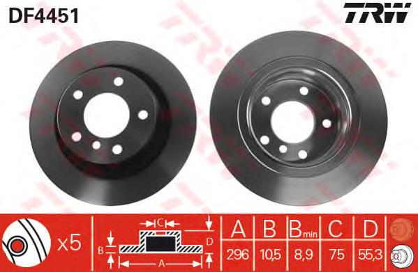 34216764649 BMW tarcza hamulcowa tylna