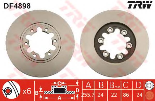Do koszyka S6173325X Ford Tarcza hamulcowa przednia