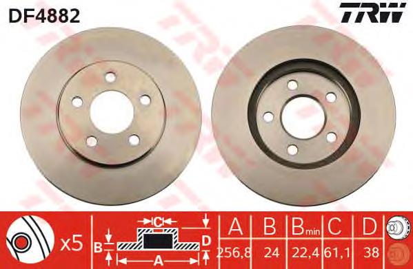 Tarcza hamulcowa przednia Dodge Grand Caravan SPORT
