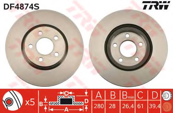 Tarcza hamulcowa przednia Brembo 09913381 cena, od 51,99 USD