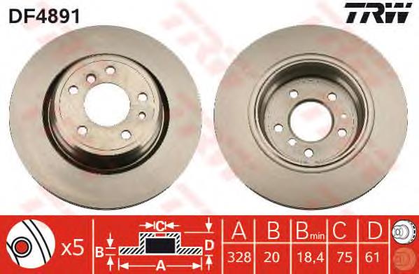34216767062 BMW Tarcza hamulcowa tylna