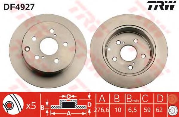 Tarcza hamulcowa tylna 4243105050 Toyota