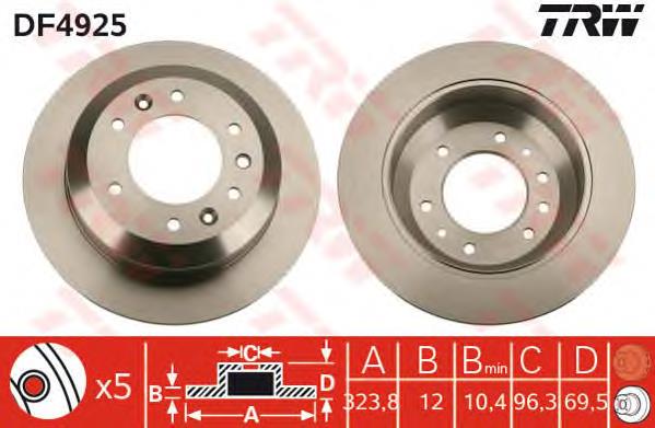 Tarcza hamulcowa tylna 584114D000 Hyundai/Kia