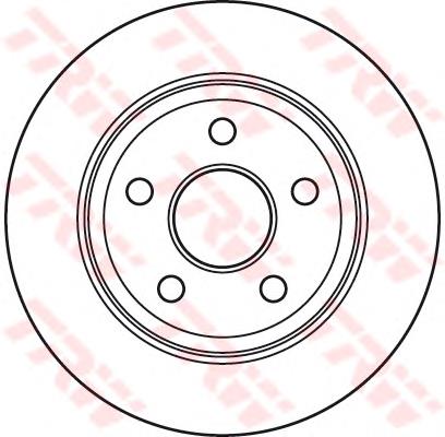Do koszyka DF4914S TRW Tarcza hamulcowa tylna