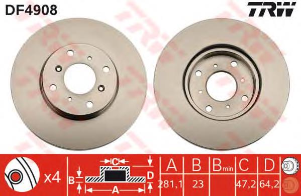 Do koszyka 45251SS0A00 Honda Tarcza hamulcowa przednia