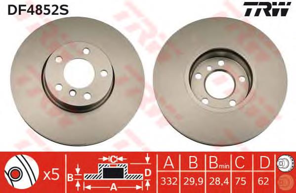 Tarcza hamulcowa przednia do BMW X6 (E71)