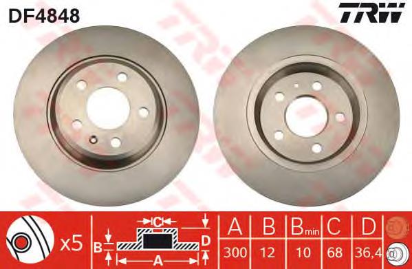 B130476 Denckermann tarcza hamulcowa tylna