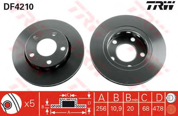 Tarcza hamulcowa tylna TRW DF4210 cena, od 42,23 USD