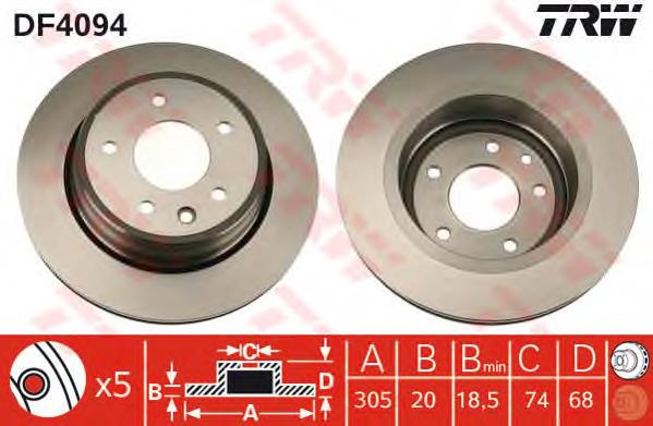 Tarcza hamulcowa tylna 44139 Febi