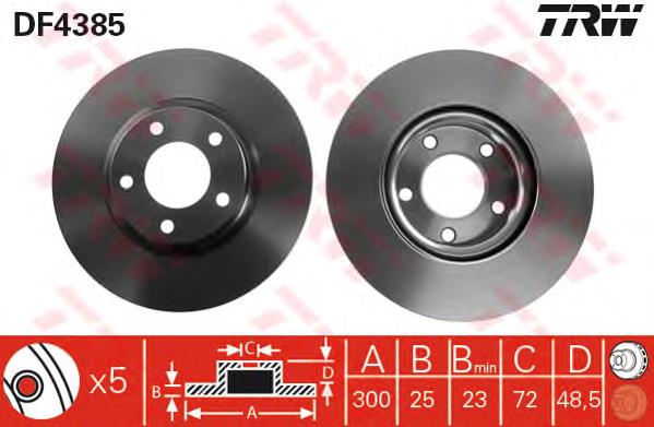 Tarcza hamulcowa przednia BP6Y3325XB Mazda