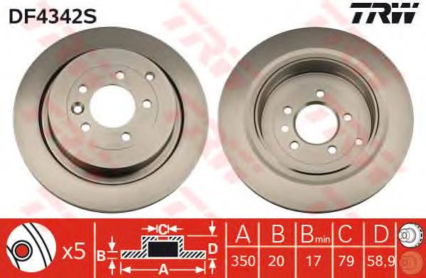 Tarcza hamulcowa tylna Land Rover Range Rover SPORT I (L320)