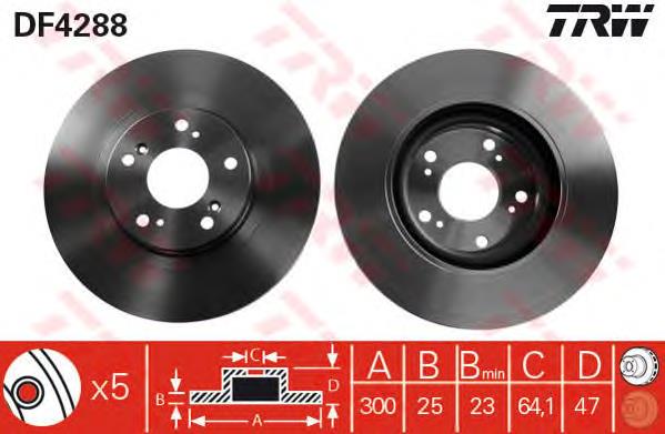 Tarcza hamulcowa przednia Honda 45251S6MA10 cena, od 41,27 USD