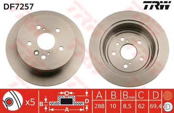 Tarcza hamulcowa tylna 424310E011 Toyota