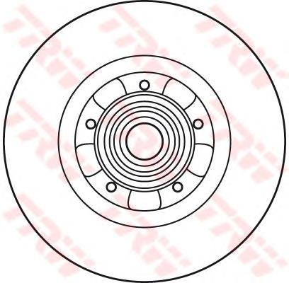Do koszyka DF6043BS TRW Tarcza hamulcowa tylna