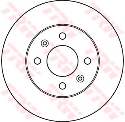 Do koszyka DF6040 TRW Tarcza hamulcowa przednia