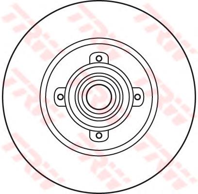 Do koszyka DF6042BS TRW Tarcza hamulcowa tylna