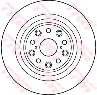 DF6038S TRW tarcza hamulcowa tylna