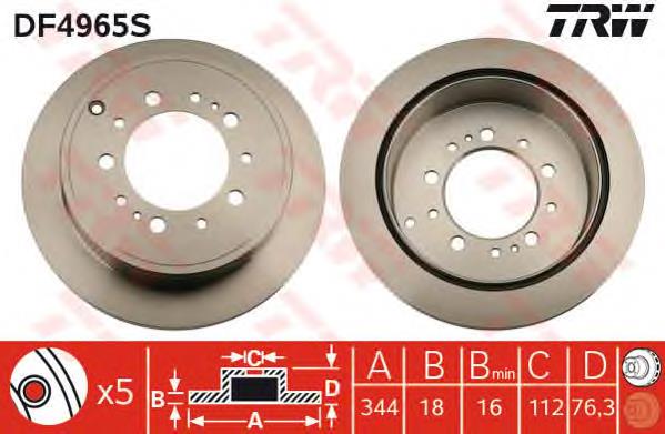 Do koszyka JBR1355 Power Stop Tarcza hamulcowa tylna
