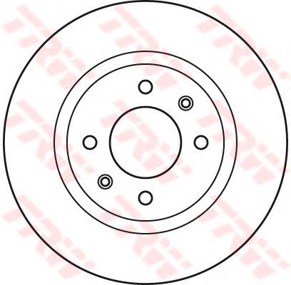 Do koszyka DF6116 TRW Tarcza hamulcowa przednia