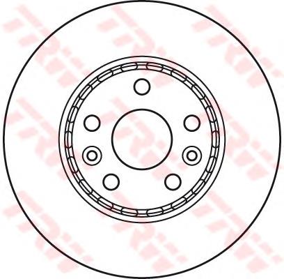 Do koszyka DF6110 TRW Tarcza hamulcowa przednia